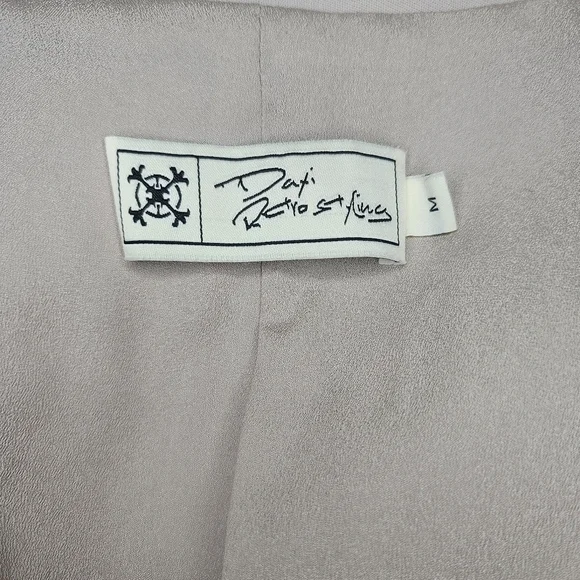 Daxi Retro Styling Greige Double Breasted Tailored Blazer Minimalist Normcore - Picture 8 of 10